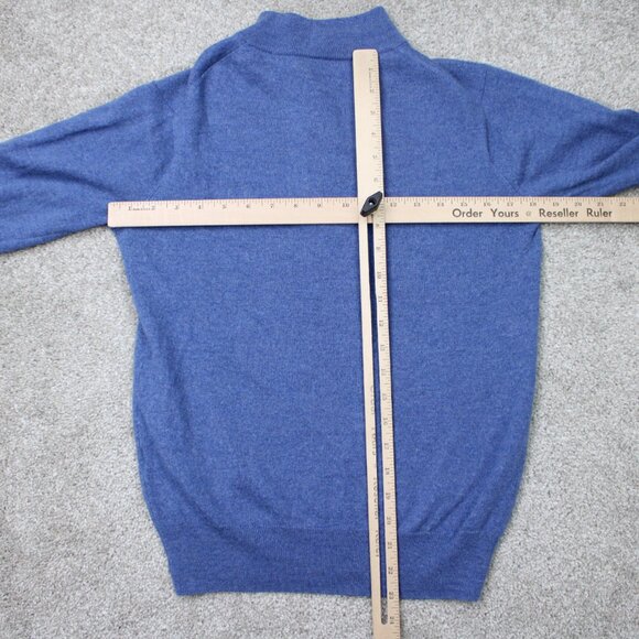 Peter Millar Sweater Men Small Blue 1/4 Zip 100% Merino Wool Pullover Sweatshirt - Picture 11 of 14